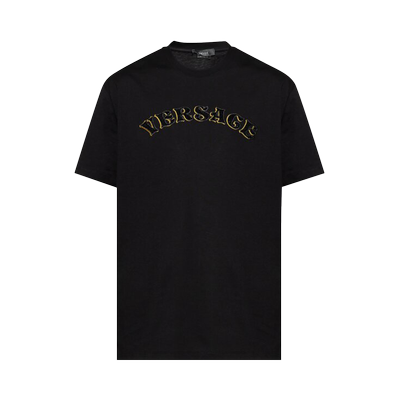 Versace Embroidered Jersey T-Shirt 'Black'