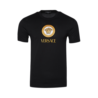 Versace Embroidered Medusa Logo T-Shirt 'Black'