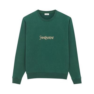 Saint Laurent Printed Sweatshirt 'Green/Natural'