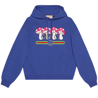 Gucci Jersey Hooded Sweatshirt 'Blue'