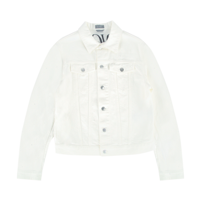 Dior Arsham Newspaper Denim Jacket 'White'