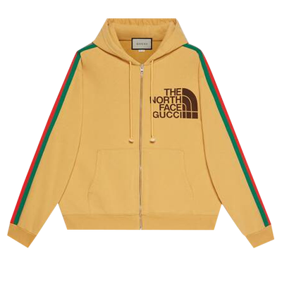 The North Face x Gucci Web Print Cotton Sweatshirt 'Yellow'