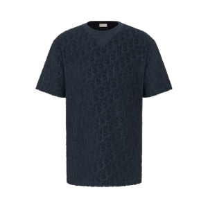 Dior Terry Oblique T-Shirt 'Navy Blue'