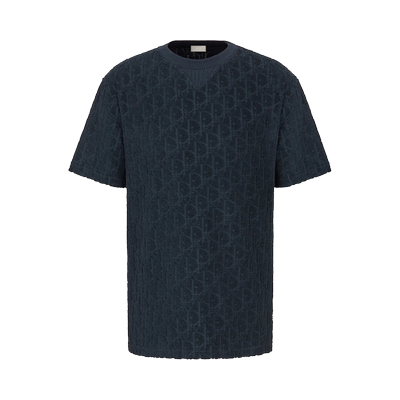 Dior Terry Oblique T-Shirt 'Navy Blue'