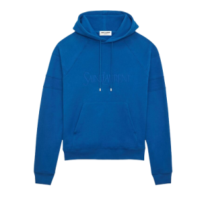 Saint Laurent Vintage Logo Hoodie 'Blue'