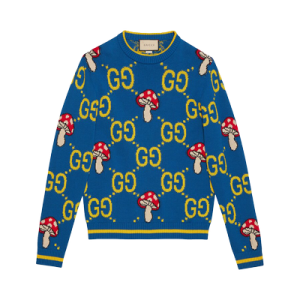 Gucci GG Wool Sweater 'Bluette/Multicolor'