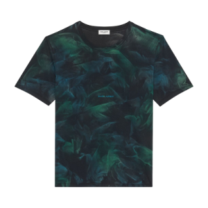 Saint Laurent Tie Dye T-Shirt 'Black/Green'