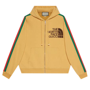 The North Face x Gucci Web Print Cotton Sweatshirt 'Yellow'